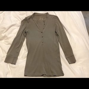 J. Crew 3/4 sleeve Henley perfect fit tee